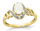 1/4 Carat (ctw) Natural Opal Ring in 10K Yellow Gold